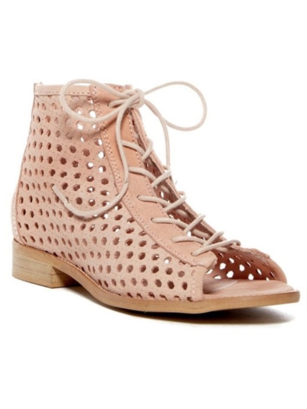 Musse & Cloud Aiden Champagne Glitter Lace up Sandals/Booties sz 39/8.5 Spain